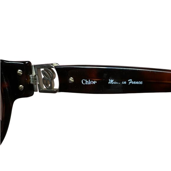 CHLOE CL2242 Sunglasses C02 135 Gloss Brown Frames Made In France - Picture 7 of 13